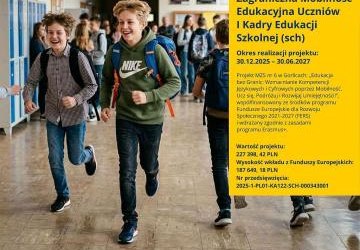 Rekrutacja uczniów do wyjazdu w ramach projektu FERS „Edukacja bez Granic: Wzmacnianie Kompetencji Językowych i Cyfrowych poprzez Mobilność. Ucz się, Podróżuj i Rozwijaj Umiejętności!”